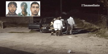 Matteo, Armando e Franco Li Bergolis; sullo sfondo, l'omicidio di Ciccillo Li Bergolis, patriarca del clan