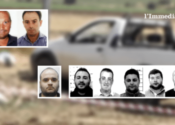 In alto, i fratelli Luciani; sotto, Matteo Pettinicchio, Enzo Miucci, Roberto Prencipe, Saverio Tucci, Girolamo Perna e Giovanni Caterino
