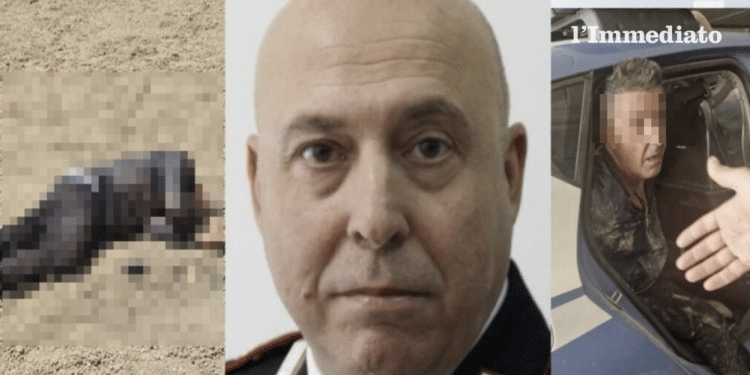 Carlo Legrottaglie; ai lati, i due fuggitivi Michele Mastropietro (deceduto) e Camillo Giannattasio