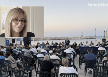 Città Gargano; nel riquadro, Maria Teresa Bevilacqua