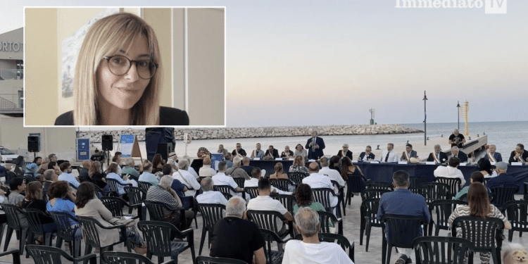 Città Gargano; nel riquadro, Maria Teresa Bevilacqua