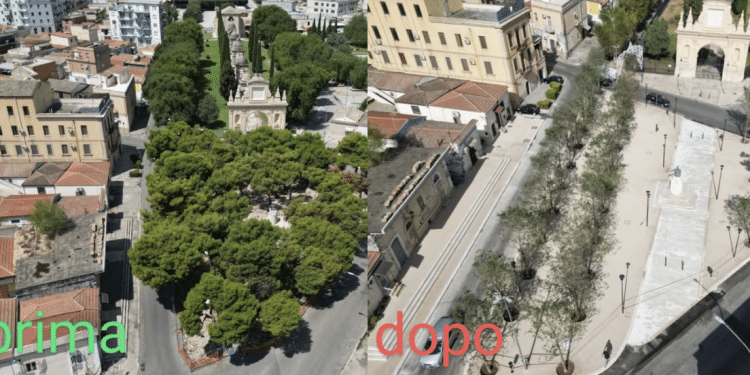 Piazza Sant'Eligio prima e dopo