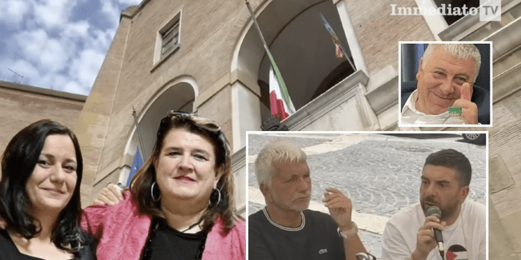 Aprile, Episcopo, Vendola e De Sabato; in alto, Di Chiara