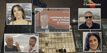 In alto, Starace; sotto, Vendola e De Sabato; al centro, Angiola; a destra, Gatta e Montrone