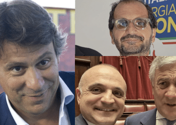 Nicola Porro; in alto, Marcello Gemmato; sotto, D'Attis e Tajani