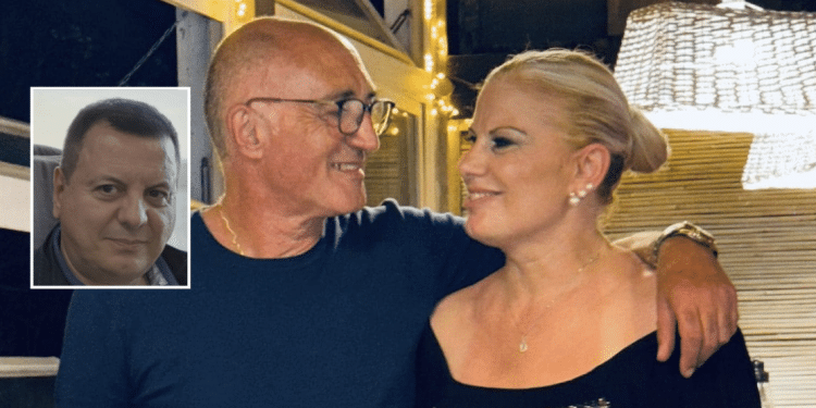 Lino Panunzio e la moglie Giovanna Belluna, figlio e nuora di Giovanni Panunzio; nel riquadro, Dimitri Lioi
