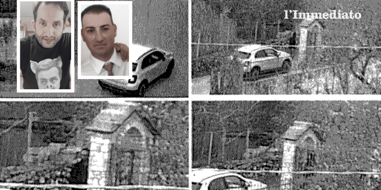 In alto a sinistra, Marco Lombardi e Roberto Prencipe; nelle altre foto, la 500 di Lombardi a Ruggiano