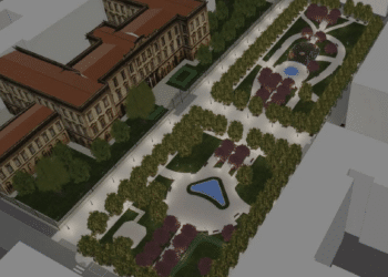 Il rendering di piazza Maria Grazia Barone