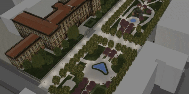 Il rendering di piazza Maria Grazia Barone