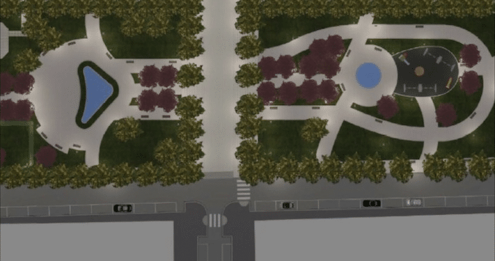 Il rendering di piazza Maria Grazia Barone