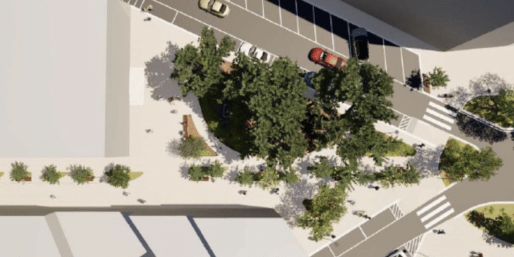 Il rendering di piazza Pavoncelli