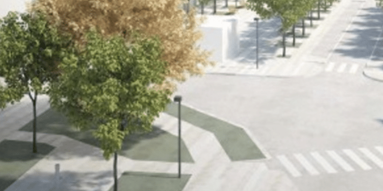 Il rendering di piazza Villani