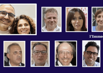 In alto, Piemontese, Falcone, Tutolo, Starace e Barone; sotto, Gatta, De Leonardis, Dell'Erba e Cera