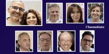In alto, Piemontese, Falcone, Tutolo, Starace e Barone; sotto, Gatta, De Leonardis, Dell'Erba e Cera
