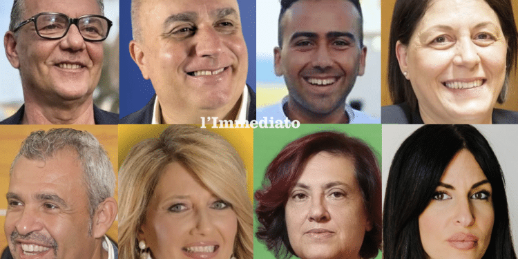 I candidati di Manfredonia alle Regionali 2025; sopra, Campo, Galli, Totaro e Rinaldi; sotto, Palumbo,Moscatelli, Starace e Trotta