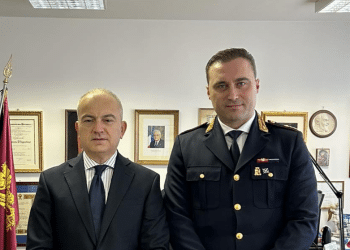 Il questore di Foggia, Alfredo D'Agostino con Alessandro Tundo