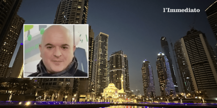Dubai; nel riquadro, Filippone
