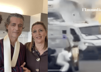 carabiniere con famiglia, foto ansa