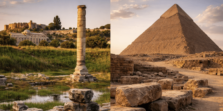 Tempio di Artemide e Piramide di Giza