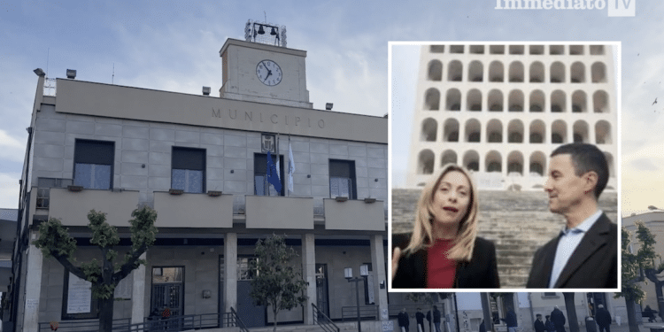 Meloni e Caio Mussolini; il Comune di Orta Nova