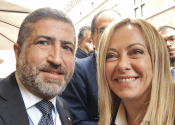 Potito Perruggini con Giorgia Meloni