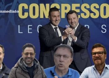 Vannacci e Salvini; in primo piano, Sasso, Cera, Splendido e Contini