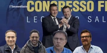 Vannacci e Salvini; in primo piano, Sasso, Cera, Splendido e Contini