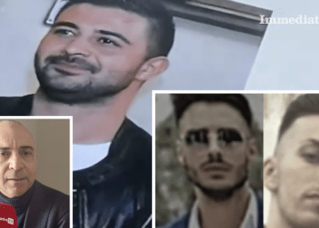 Donato Monopoli; nei riquadri, l'avvocato D'Ambrosio e gli imputati Stallone e Verderosa