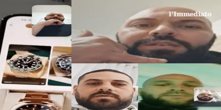 In alto, Daniele Barbaro; sotto, Ciro Spinelli e Luca Pompilio nelle videochiamate intercettate dagli inquirenti