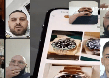 A sinistra, la videochiamata tra Barbaro, i fratelli Palumbo e Ciro Spinelli; a destra, ancora Barbaro e, sotto, Narciso. Gli screenshot delle videochiamate sono presenti negli atti dell'inchiesta