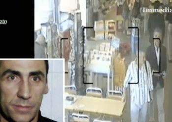 Stefano Virgili e un'immagine dell'operazione Goldfinger contro la banda di Bonalumi a Foggia