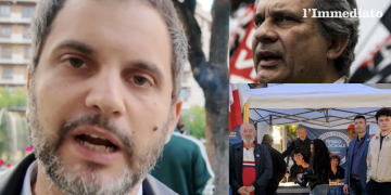 Mario Nobile, Roberto Fiore e il gazebo di Futuro Nazionale a Foggia