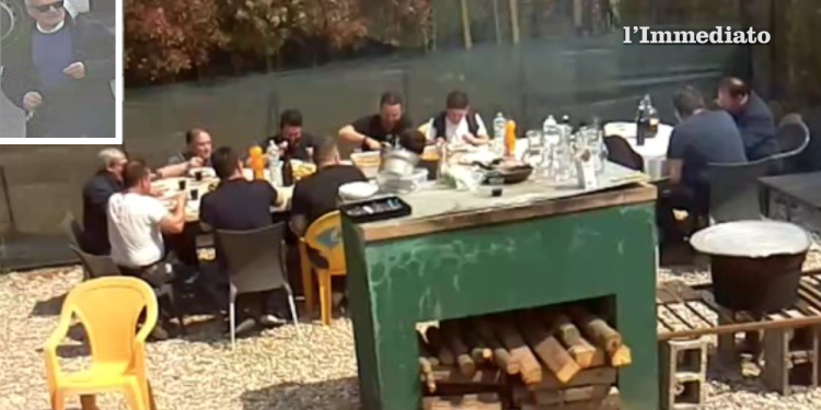 Le foto tratte dalle carte dell'operazione "Hydra"; nel riquadro, Faiella