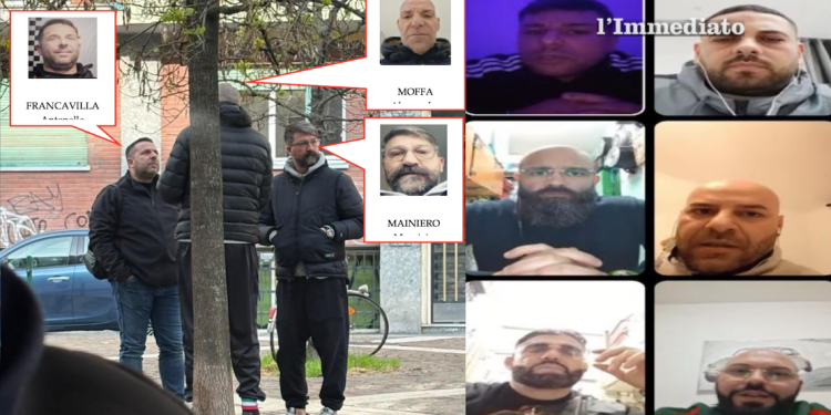 Il summit a Milano e quello in videochiamata; in alto, Narciso e Spinelli; sotto Raffaele Palumbo e Emiliano Francavilla; in basso, Gioacchino Frascolla e Barbaro
