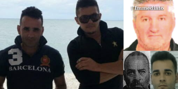 Renato Quitadamo e Francesco Armiento; in alto, Francesco Pio Gentile; sotto, Antonio Quitadamo e Andrea Quitadamo