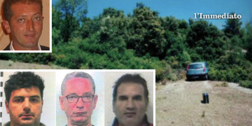 In alto, Francesco Libergolis; sotto, Scirpoli, Lombardi e Lorusso