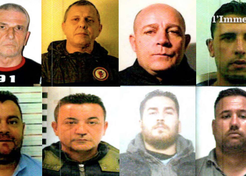 In alto, Pellegrino, Ariostini, Direse e Gesualdo; sotto, Clemente, Stanchi, Morelli e Gelormini