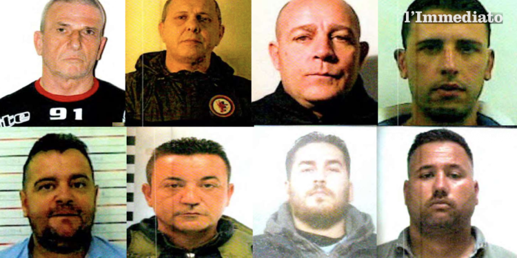 In alto, Pellegrino, Ariostini, Direse e Gesualdo; sotto, Clemente, Stanchi, Morelli e Gelormini