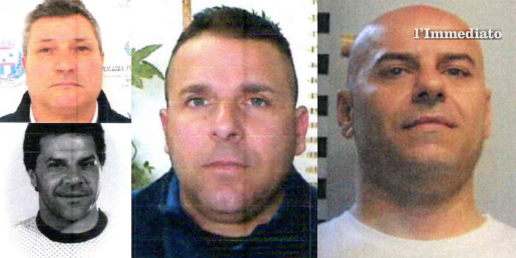 In alto, Roberto Sinesi; sotto, Mario Francavilla; al centro, Antonello Francavilla; a destra, Emiliano Francavilla
