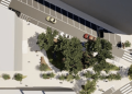 Il rendering di piazza Pavoncelli