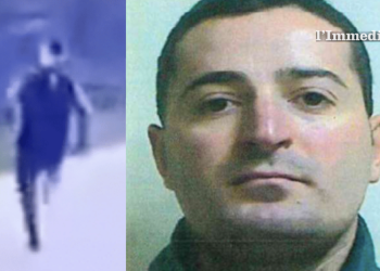Marco Raduano e un momento della fuga dal carcere di Nuoro