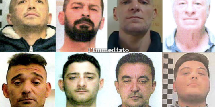 In alto, Abbruzzese, Ragno, Moffa e Bellofatto; sotto, G.Frascolla, A.Frascolla, Stanchi e Bruno
