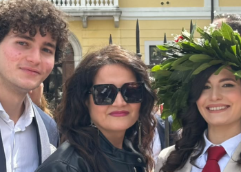 Michael e Jessica con la madre Stefania Rago