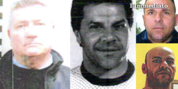 Roberto Sinesi, Mario Francavilla; in alto, Antonello Francavilla, sotto il fratello Emiliano